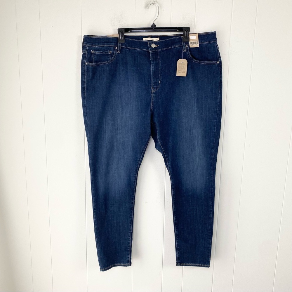 NWT Levi’s 721 High Rise Jeans Skinny Hypersoft Size 24W M‎ Plus Size Dark Wash